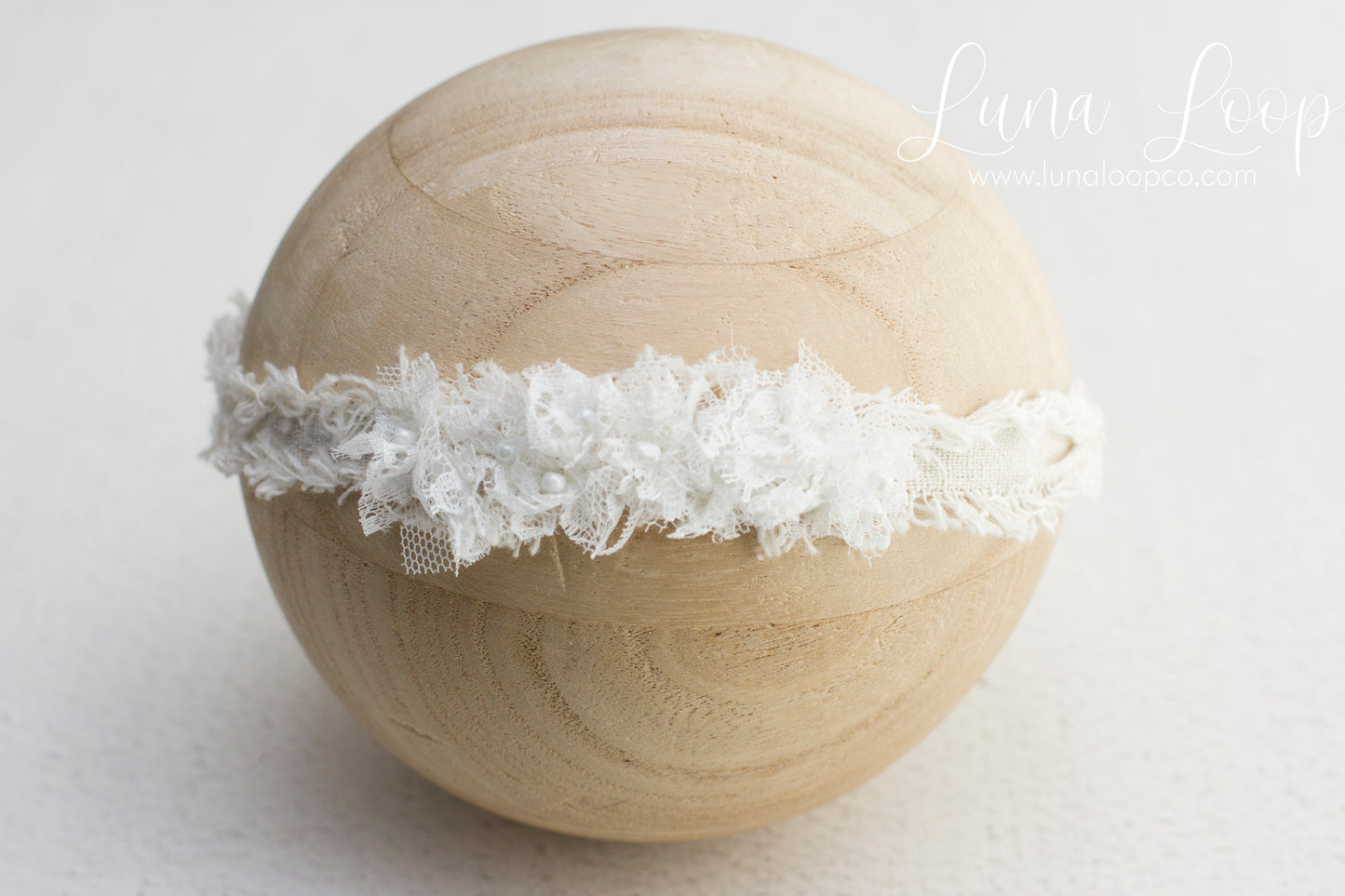 White | Vintage Lace Beaded Tieback