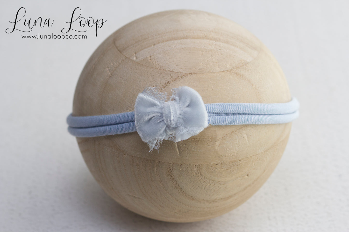 Blue | Rain Velvet bow