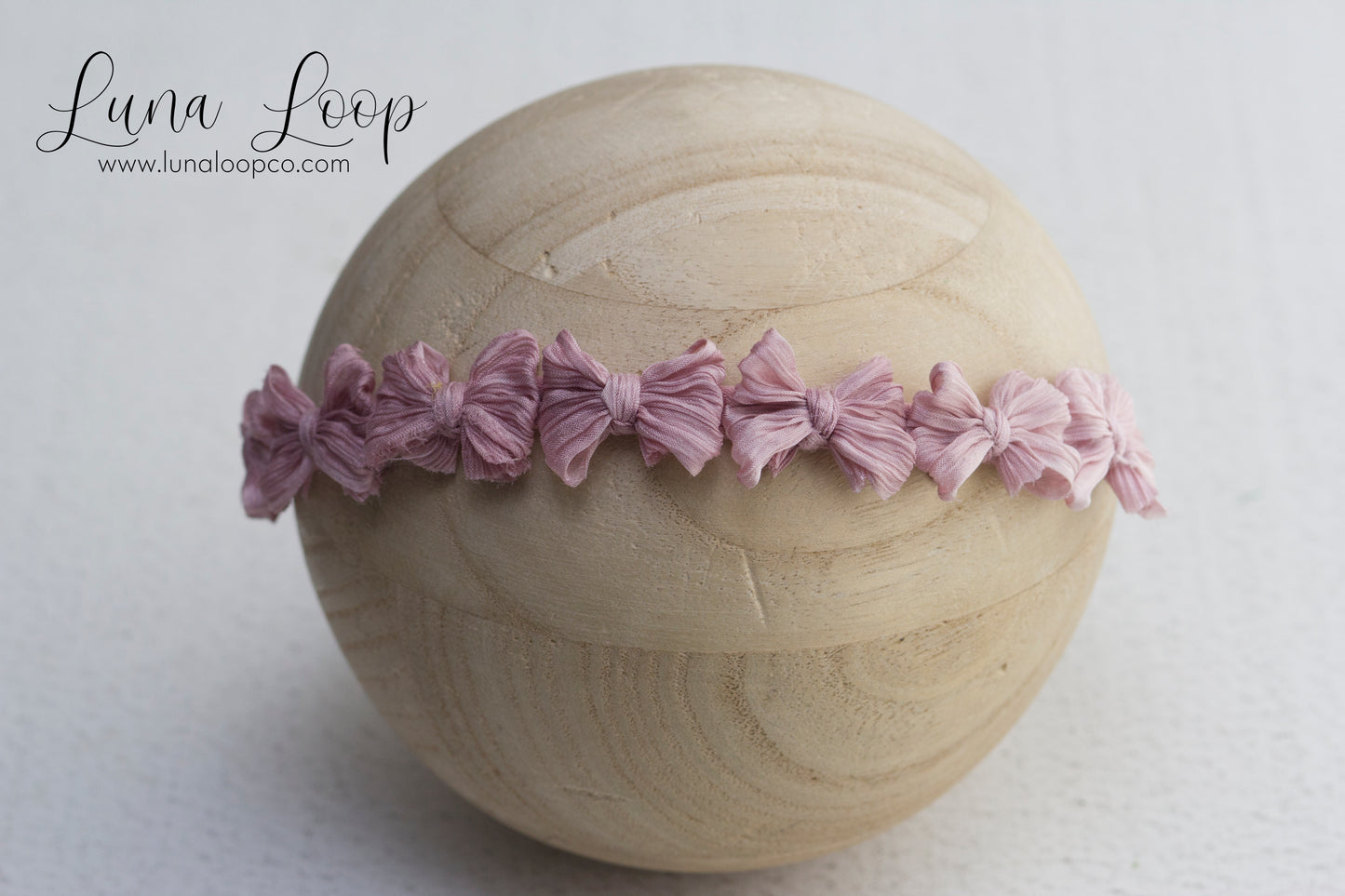 Mauve | Light Mauve Crinkle Tiny Multi bow