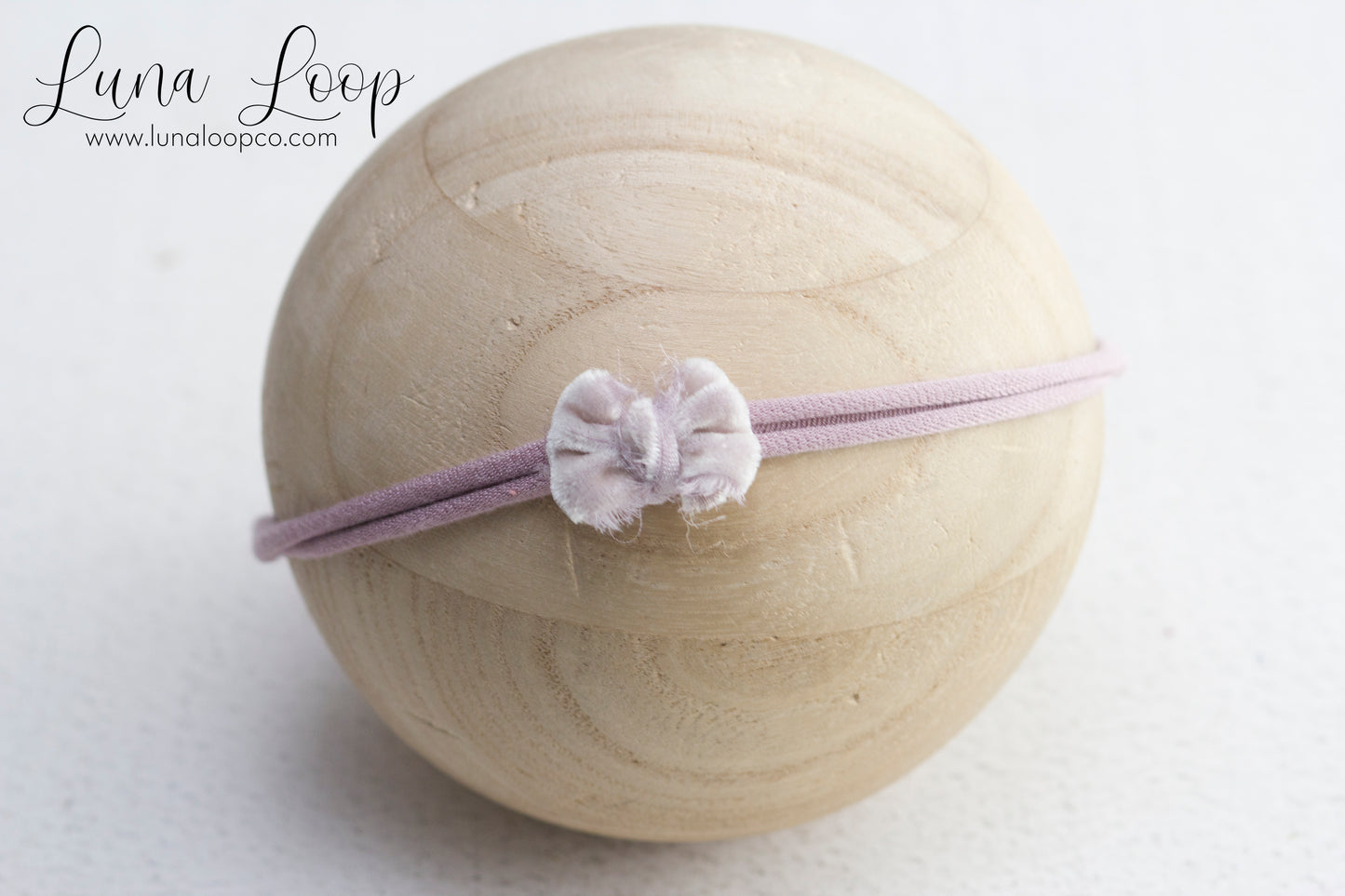 $ Pink | Light Mauve Tiny Velvet Bow