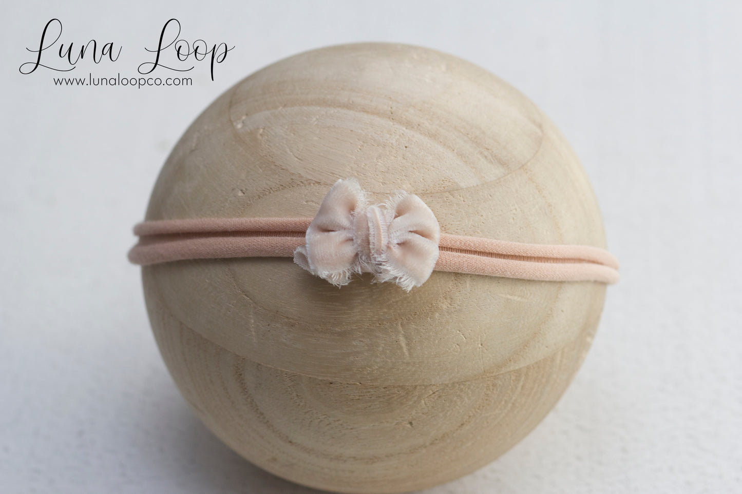 Natural | TINY Velvet bow