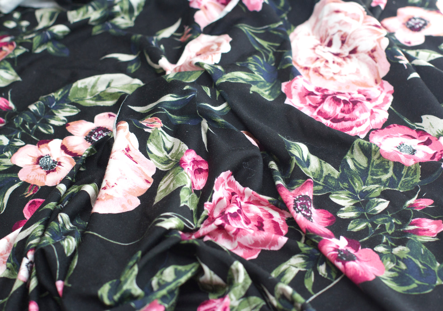 Black | Floral Wrap