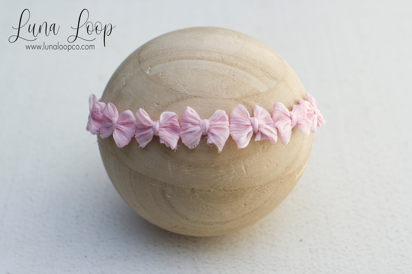 Pink | Crinkle Tiny Multi Bow tieback