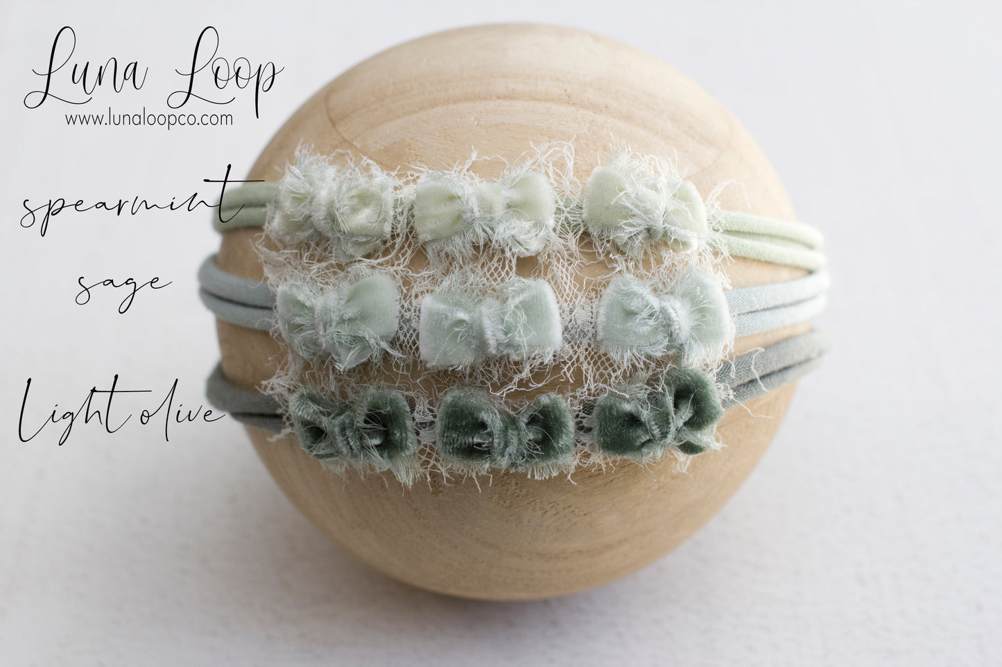 Green | Trio Velvet Bow