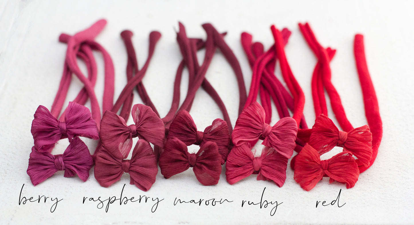 Red | Crinkle Single Bow