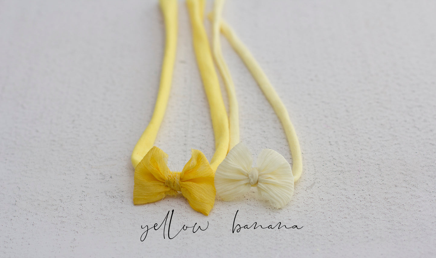 Banana | Crinkle Single Bow