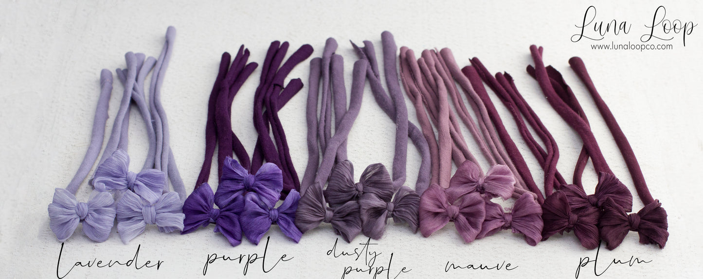 Purple | Crinkle Single Bow
