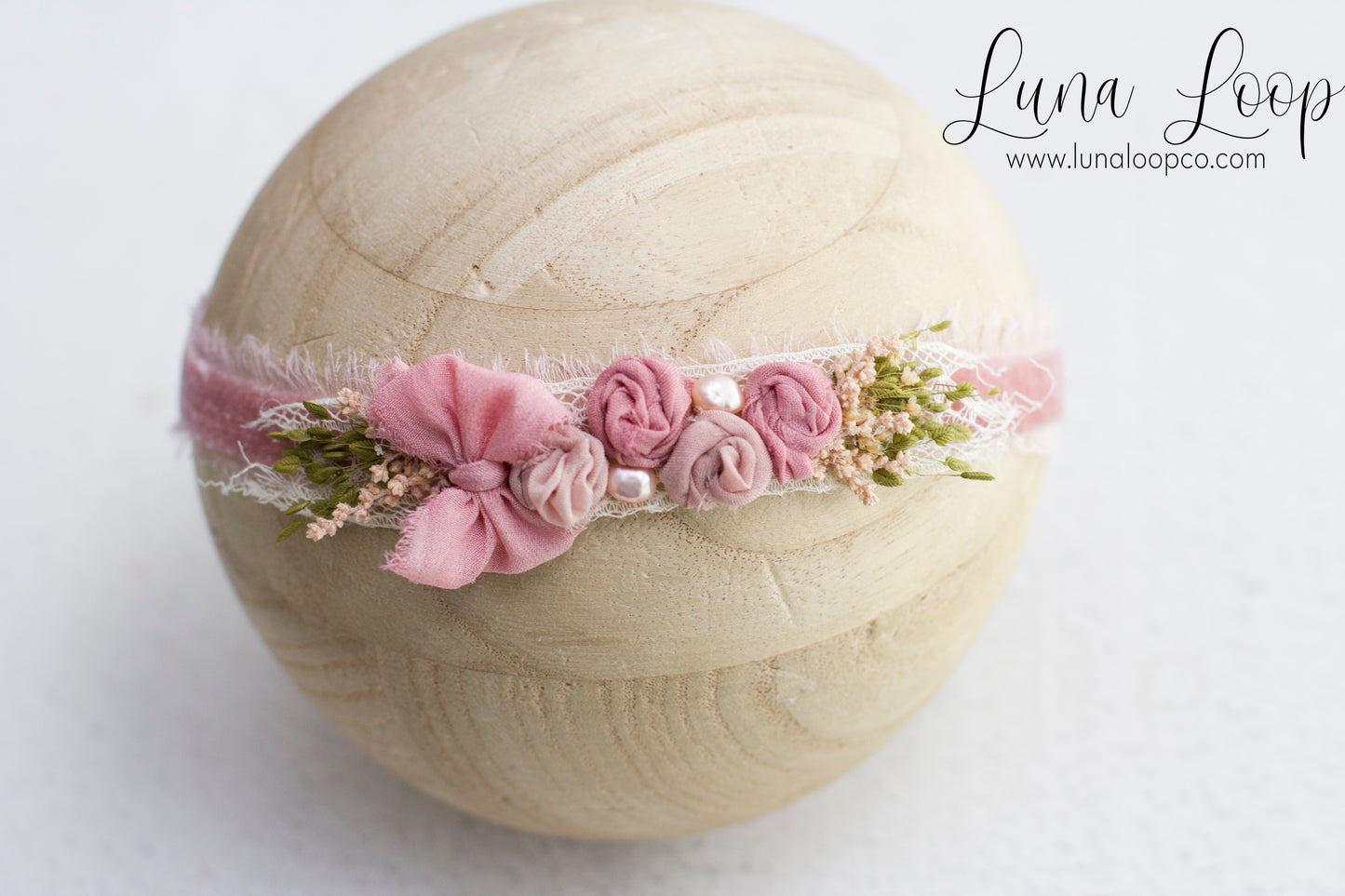 Pink | Ash Rose Luxe Velvet Tieback