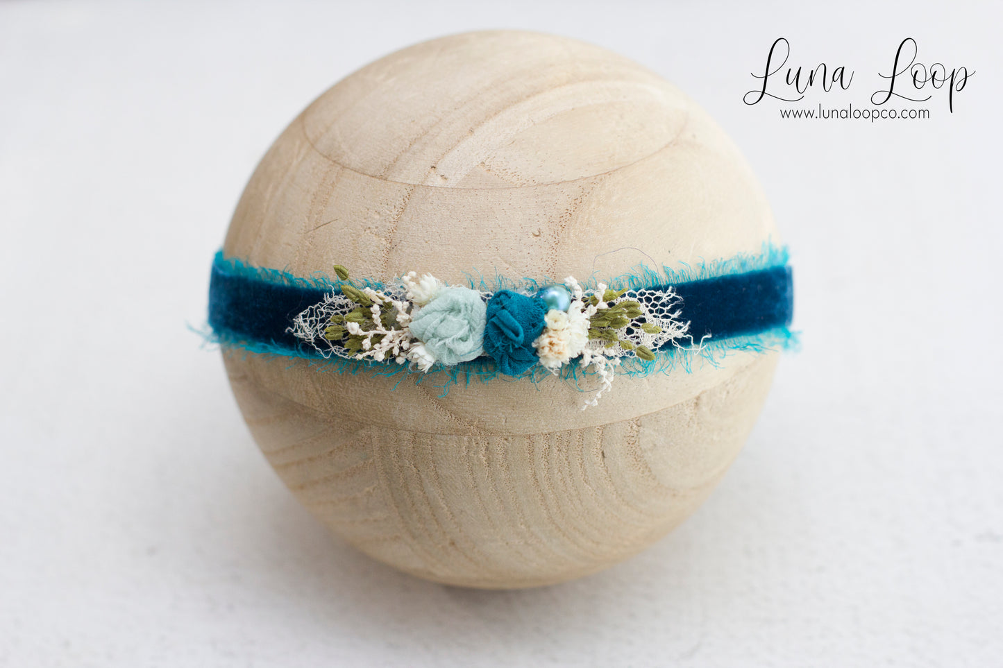 Dark Teal | Luxe Velvet Tieback