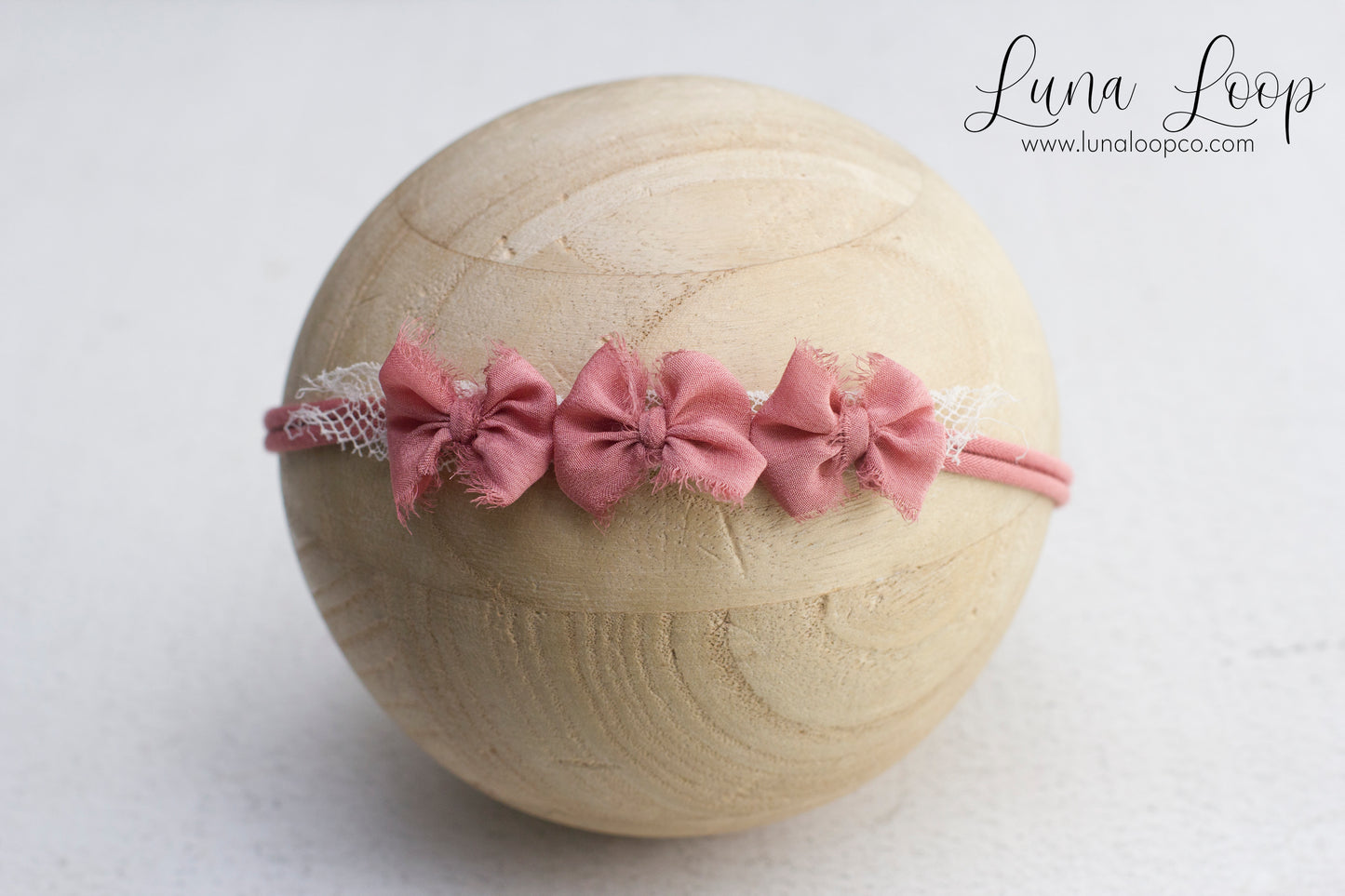 Pink | Deep Dusty Pink trio bow