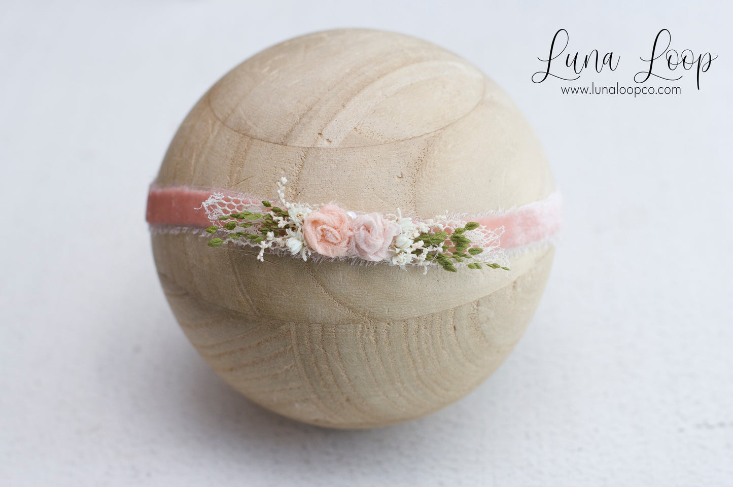 Pink | Peach Luxe Velvet Tieback