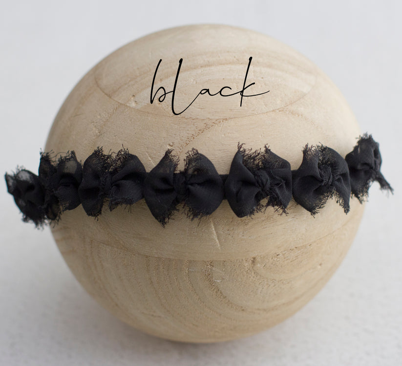 Black | multibow tiny chiffon