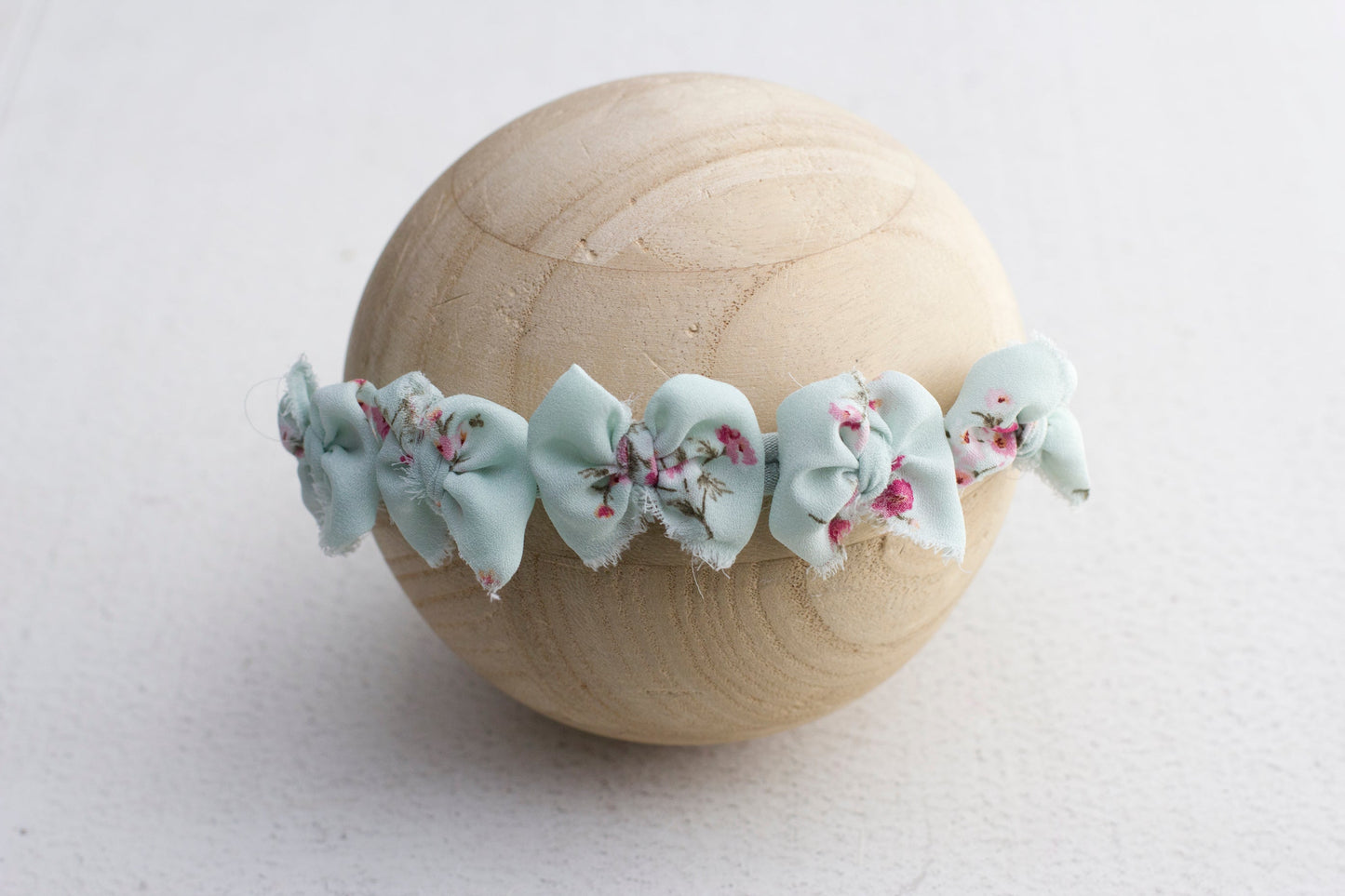 Green | Sage Floral Multibow Chiffon