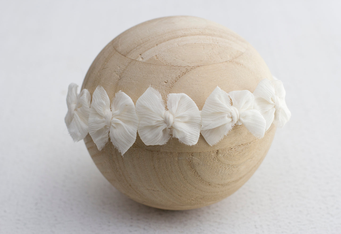 White | Crinkle Multi Bow