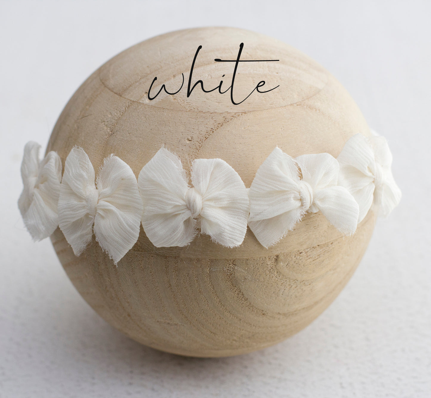 White | Crinkle Multi Bow