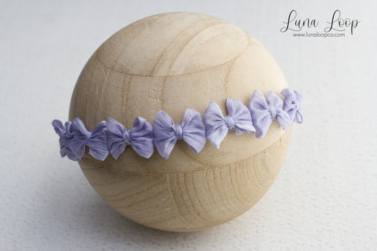 Purple | Lavender Crinkle Tiny multi bow