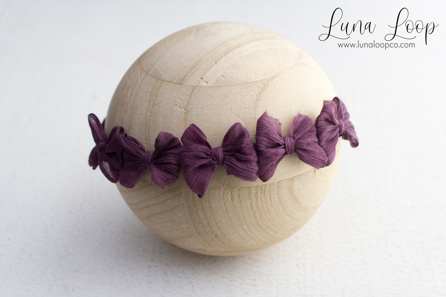 Purple | Plum Crinkle Multi bow bow tieback