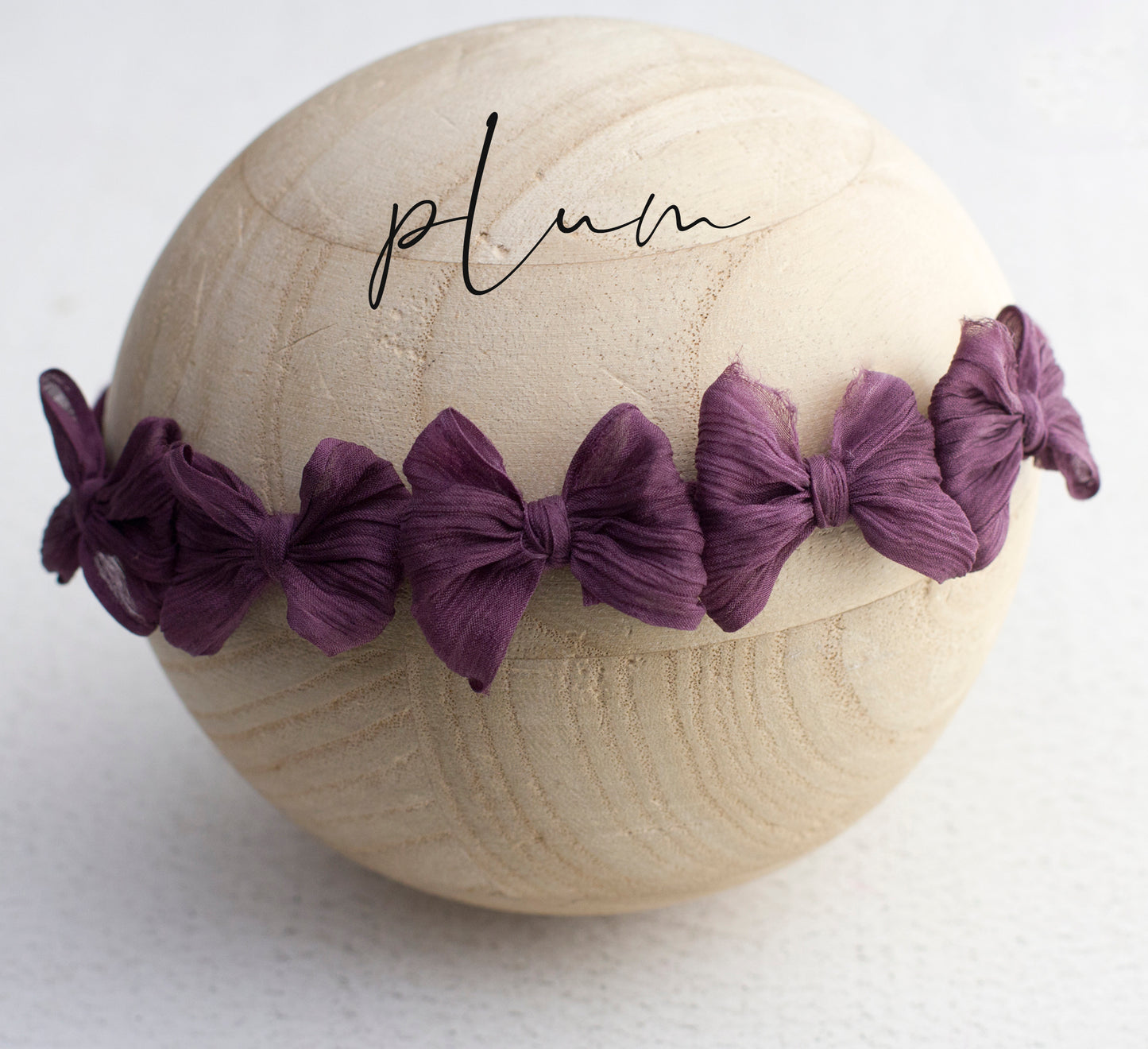 Purple | Plum Crinkle Multi bow bow tieback