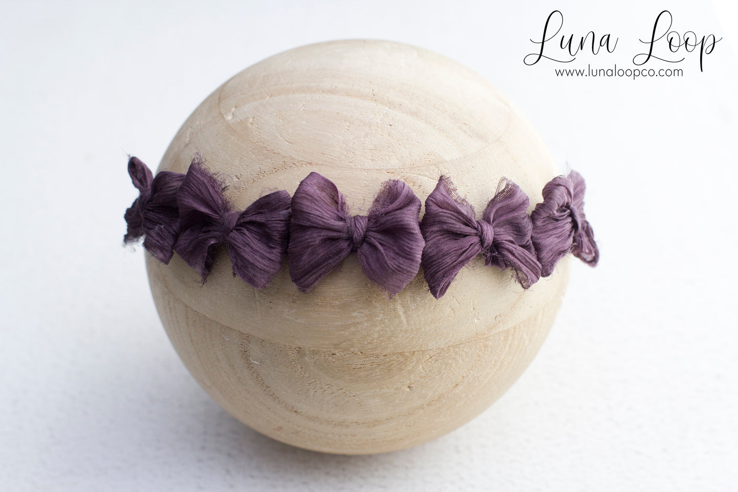 Purple | Dark Plum Crinkle Multi bow