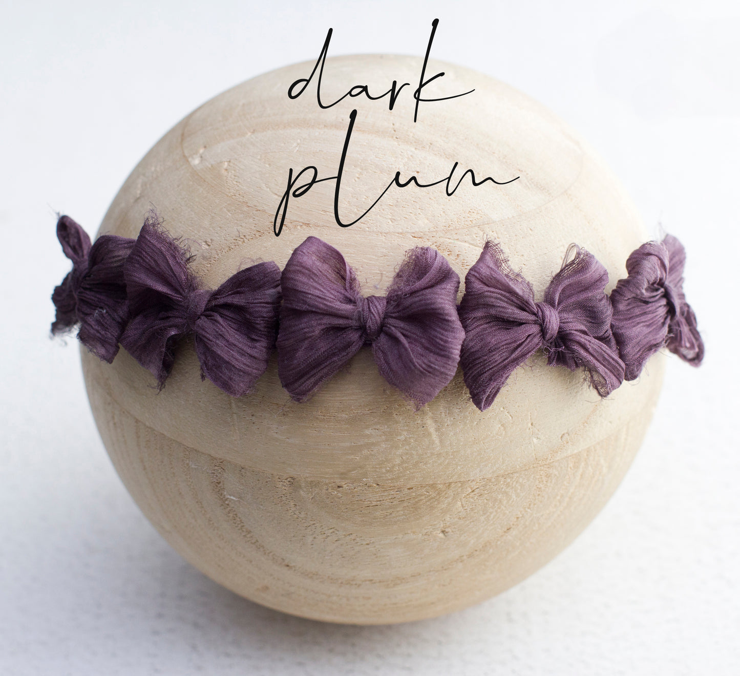 Purple | Dark Plum Crinkle Multi bow