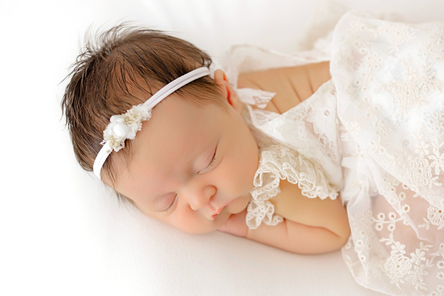 White  | Dainty Bead tieback