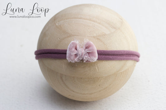 Tiny Maube Velvet Bow - Last one