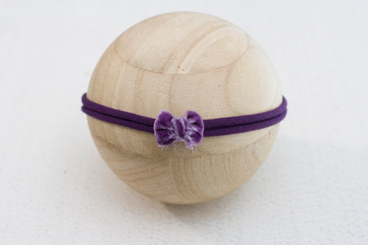 $ Purple | Dainty Velvet Bow