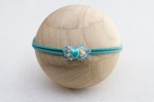 Heart Teal bead