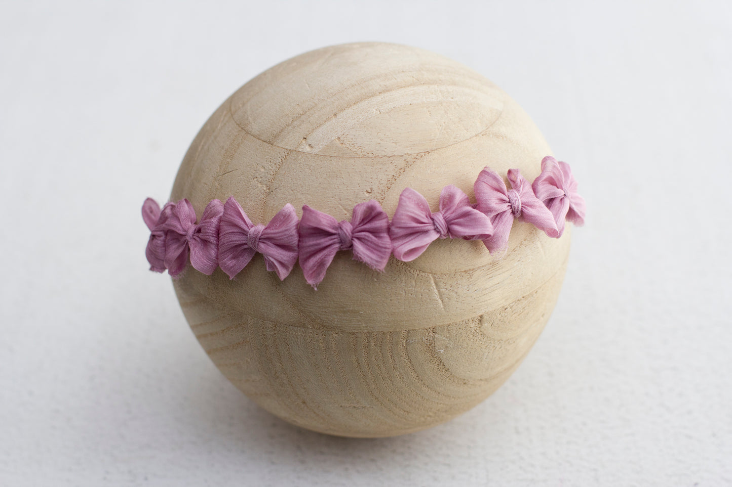 Mauve | Dusty Mauve Crinkle Tiny multi bow