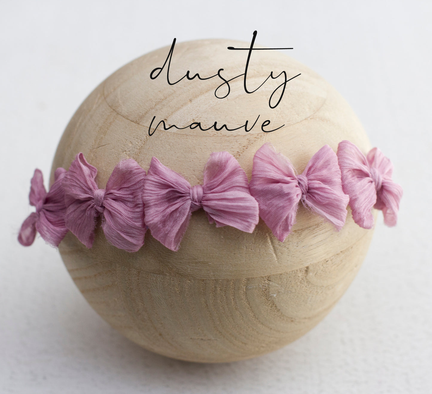 Mauve | Dusty Mauve Crinkle Multi bow
