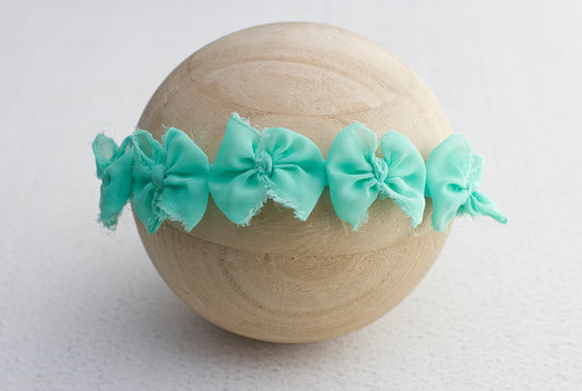 * Chiffon tieback Seafoam