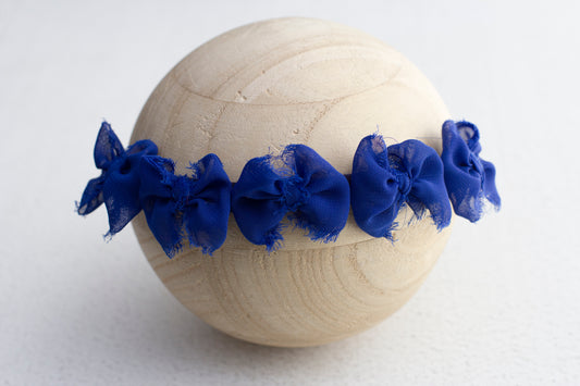 * Chiffon tieback Royal