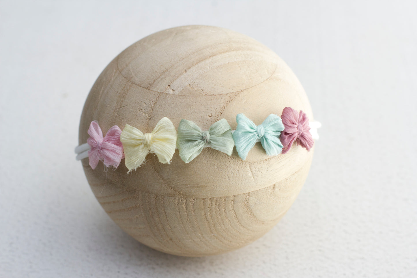 Crinkle Pastel Rainbow Tieback