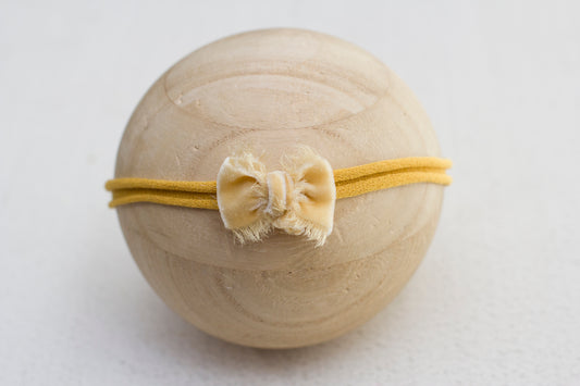 Mustard | Velvet Bow