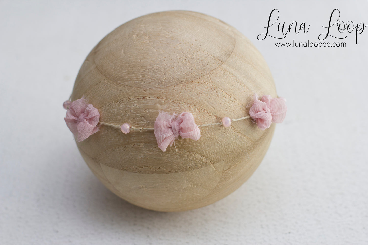 Pink | Bow Bead Tieback