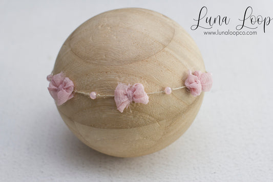 Pink | Bow Bead Tieback