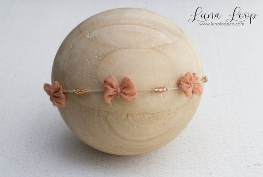 Terracotta | Crinkle Bow Bead