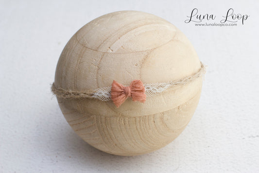 Terracotta | Tiny Lace Bow
