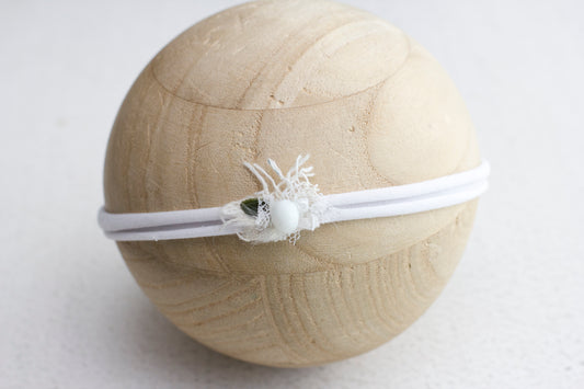 White  | Dainty Bead tieback