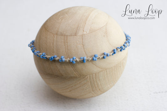 Blue | Dusty Blue beaded