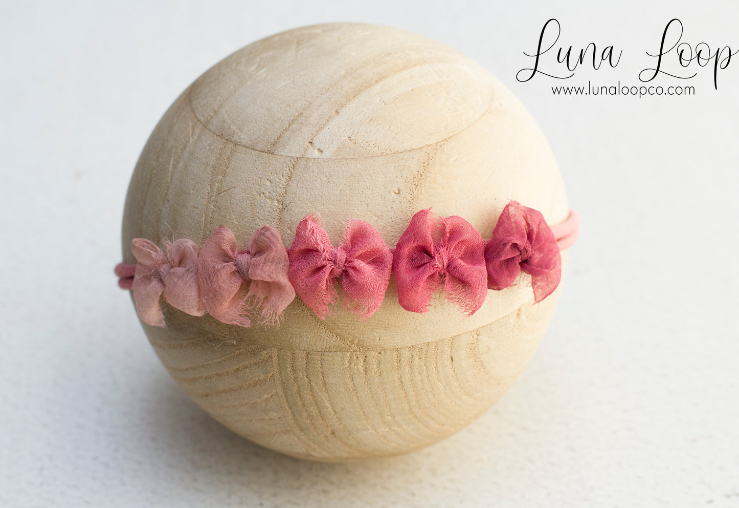 Pink | Ombre bow Tieback