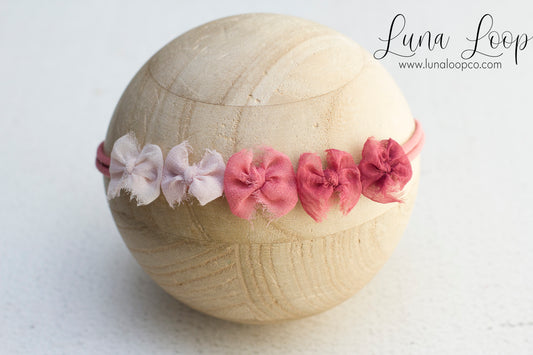 Pink | Ombre bow Tieback