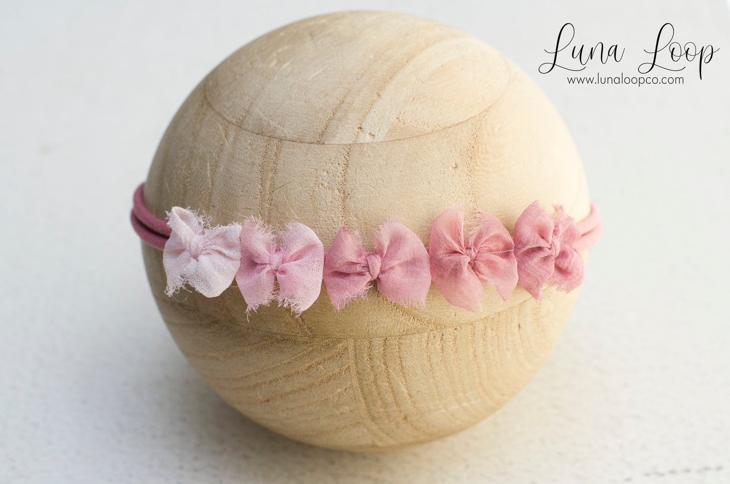 Pink | Ombre bow Tieback