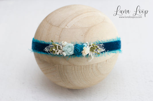 Dark Teal | Luxe Velvet Tieback