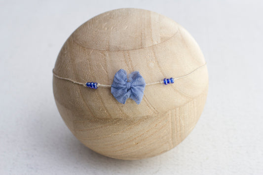 Blue | Bow Bead Tieback