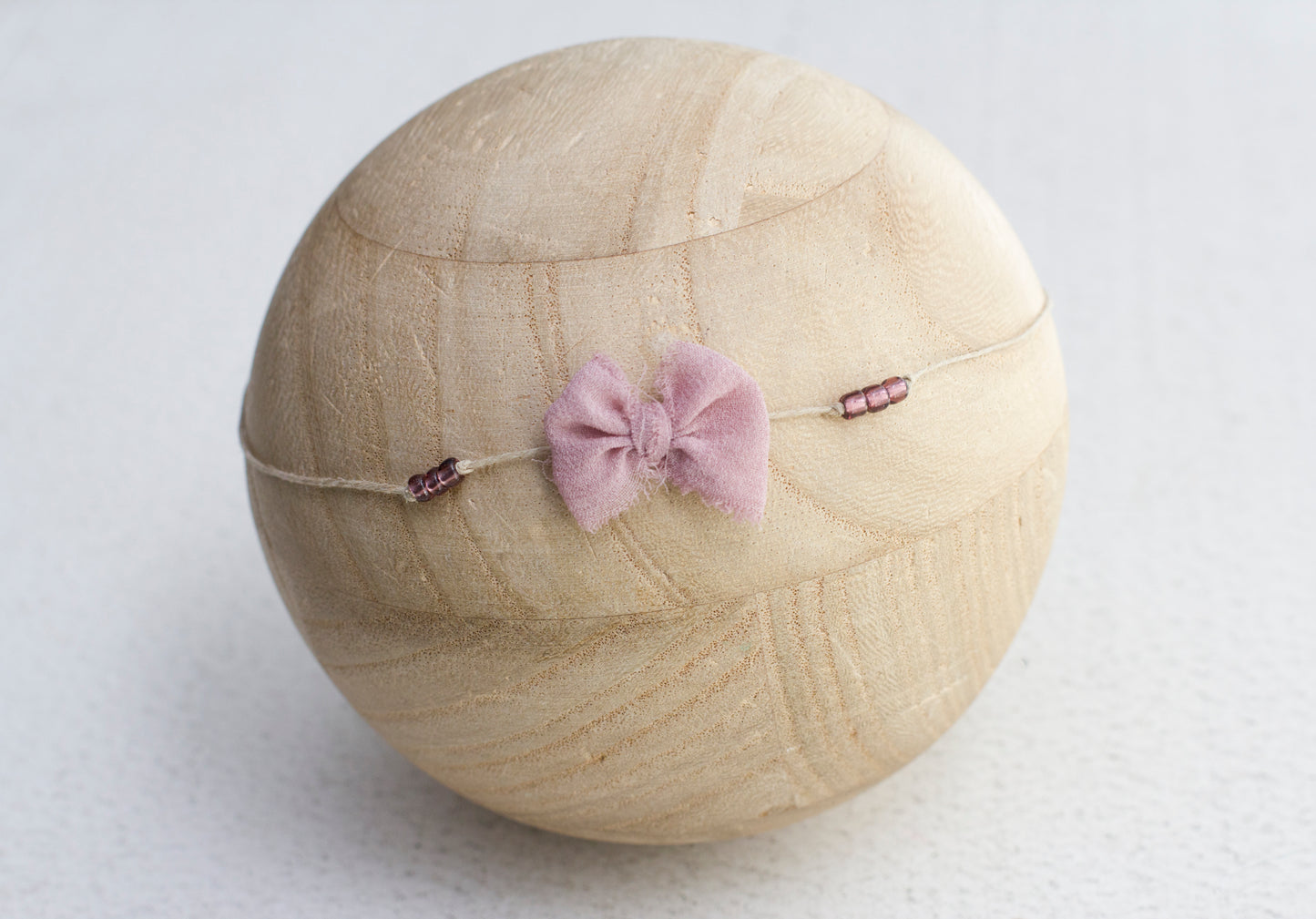 Mauve | Bow Bead Tieback