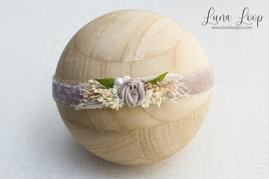 Taupe | Luxe Velvet Tieback