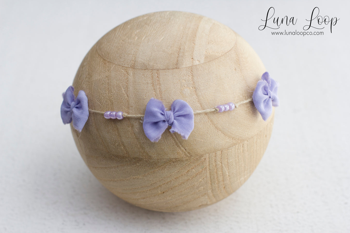 Purple | Lavender Bow Bead Tieback