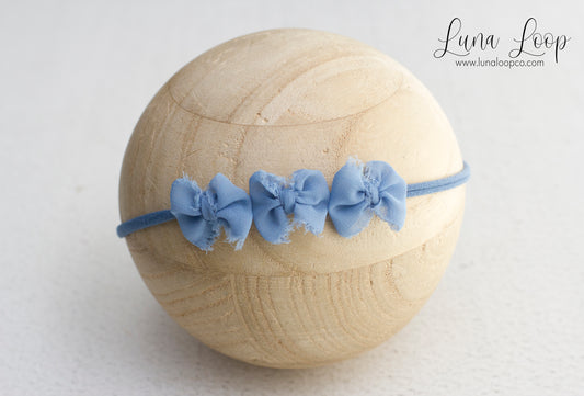 Blue | Dusty Blue trio bow