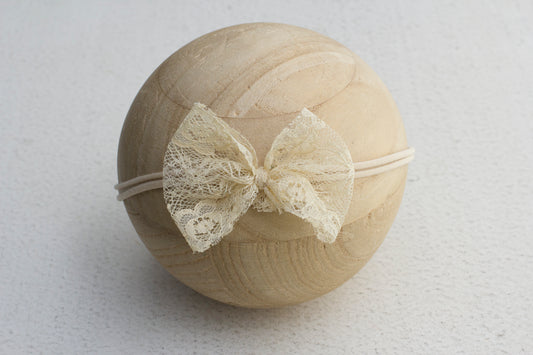 Cream | Lace Grande bow